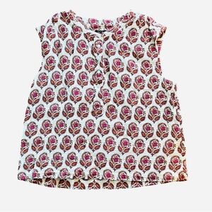 J. Crew Womens cora soft gauze top in bouquet block print